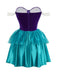 Costume da principessa sirena Ariel con corona anni '50
