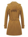Cappotto doppiopetto con cappuccio in finta lana anni '70