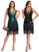 [Prevendita] Abito flapper con paillettes e orlo con frange anni '20