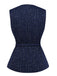 Gilet con cintura e bottoni in tweed anni '60