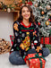 Maglione natalizio in jacquard con luci a LED anni '40