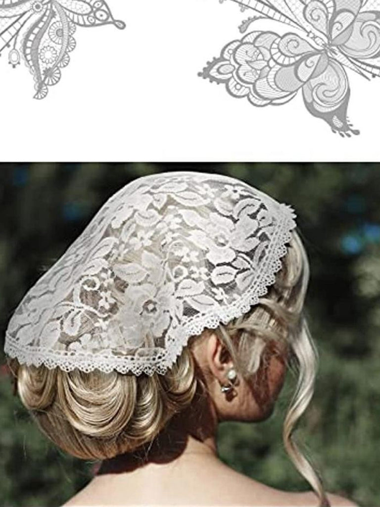 Copricapo in pizzo floreale vintage