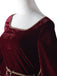 Abito Tangled Mother Gothel in velluto bordeaux anni '30