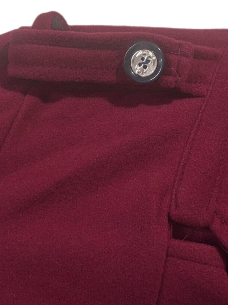 Cappotto lungo con colletto a dente in finta lana nero anni '40