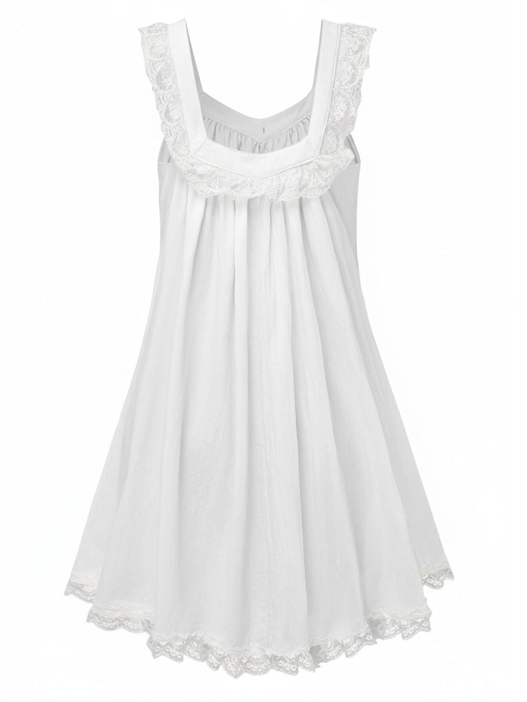 [Prevendita] Abito babydoll in pizzo con fiocco sulla schiena anni '60