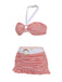 Set Bikini plaid scollo all'americana rosso anni '40