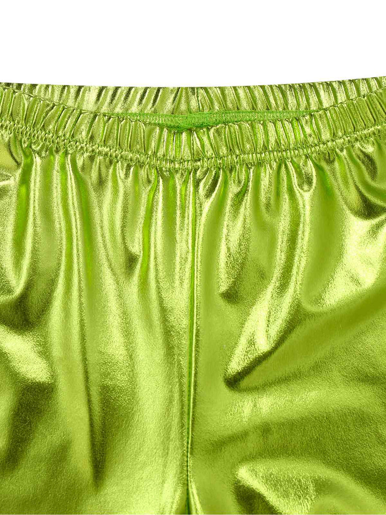 Pantaloni attillati metallizzati laser anni '70
