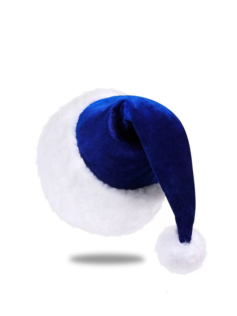 Cappello natalizio in velluto con finiture in pelliccia sintetica