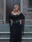 Abito con spalline trasparenti da strega Halloween anni '50