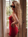 Costumi intero plissettato scollo all'americana rosso anni '50