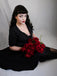 Vestito Swing con piega a cuore solido anni '50