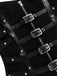 Top corsetto punk con borchie nero anni '80