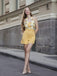 Tuta corta giallo girasoli Halter anni '50