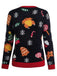 Maglione natalizio in jacquard con luci a LED anni '40