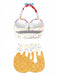 bikini cono gelato con scollo all'americana rosso anni '70