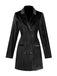 Abito blazer in velluto a maniche lunghe tinta unita anni '60
