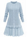 Abito in maglia a trecce con orlo plissettato anni '40