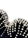 Corsetto punk con rivetti metallici in raso rock anni '80