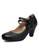 Scarpe con tacco alto in pelle con cinturino a fiocco
