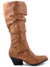 stivali alti cowboy in stile western con fibbia vintage