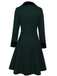 Cappotto con bottoni tinta unita verde scuro anni '50