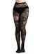 Collant gotico trasparenti con floreale in pizzo Halloween