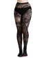 Collant gotico trasparenti con floreale in pizzo Halloween