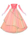 2PCS Top e gonna Glinda della strega cattiva rosa anni '70
