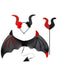 3PCS Ali di pipistrello e bacchetta e cerchietto Halloween