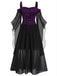 Abito con spalline trasparenti da strega Halloween anni '50