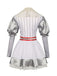 Abito a palloncino righe Pennywise Halloween argento anni '60