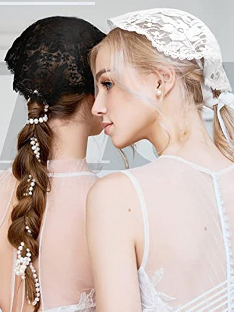 Copricapo in pizzo floreale vintage