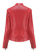 Giacca in pelle con collo alto e borchie anni '40