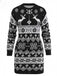 Abito in maglia jacquard con fiocco di neve e renne natalizie anni '60