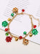 Set di collana e bracciale e orecchini con campanella a fiore Natale