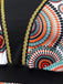 2PCS Top hippie con maniche a campana e pantaloni svasati anni '70