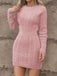 Abito a maniche lunghe in maglia a trecce anni '60
