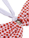 Set Bikini plaid scollo all'americana rosso anni '40
