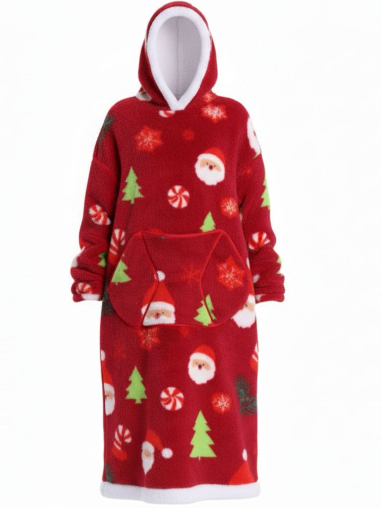 Felpa coperta da zucca pupazzo di neve di Babbo Natale anni '70
