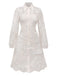 Abito in pizzo di puro cotone bianco anni '60