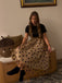 Abito vintage a pois con cuore nero anni '50