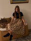 Abito vintage a pois con cuore nero anni '50