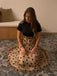 Abito vintage a pois con cuore nero anni '50