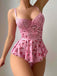 Pigiama rose con fiocco in pizzo rosa anni '30