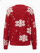 Maglione con fiocco di neve a collo alto in pile natalizio anni '40