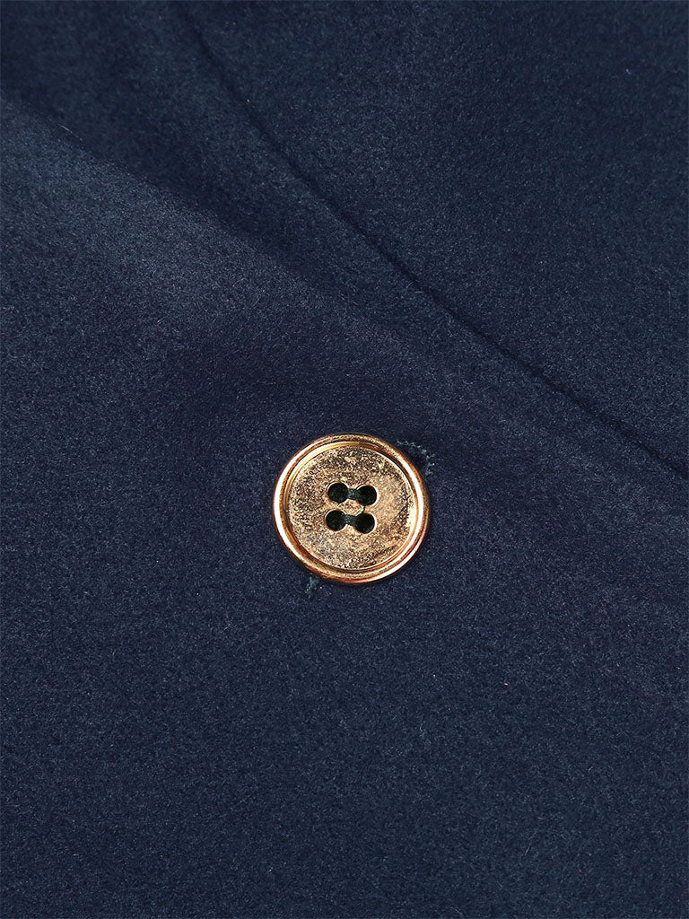 Cappotto con bottoni blu anni '40