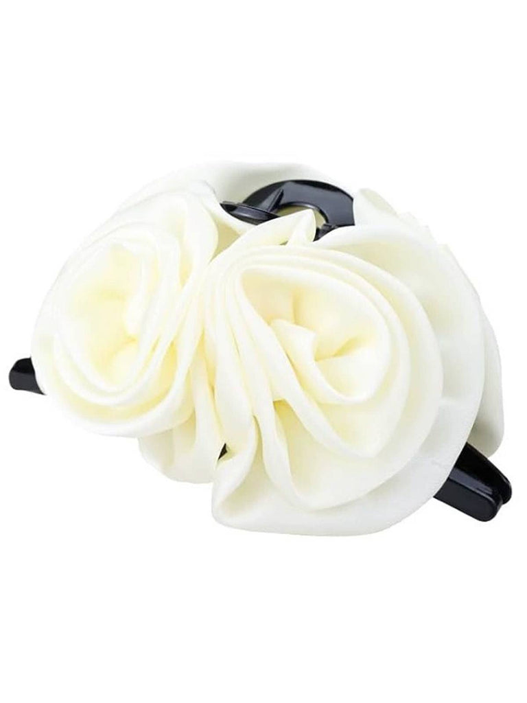 Fermaglio per capelli in raso con rose floreali 3D San Valentino