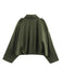 Giacca oversize in pelle scamosciata con risvolto anni '80