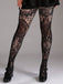 Collant gotico trasparenti con floreale in pizzo Halloween