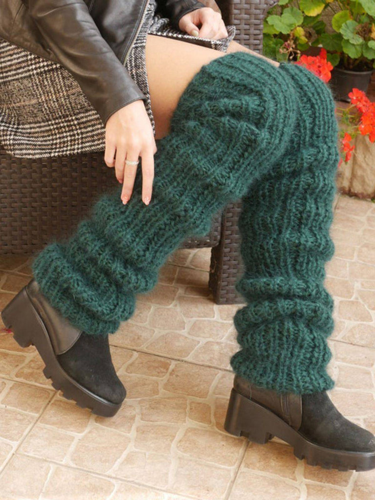 Calzini a pelo lungo in maglia di mohair